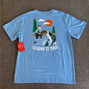 Wonder Nation Blue Fishing Graphic Tee